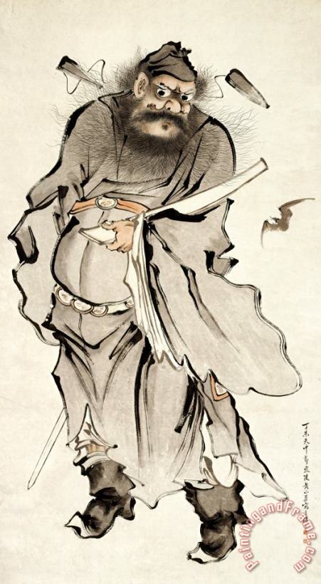 Shanshou Huang Zhong Kui, The Demon Queller Art Print