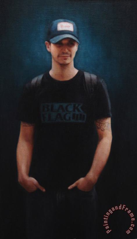 Shaun Downey Portrait of a Tattooed Man Art Print
