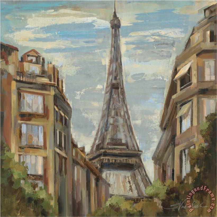 A Moment in Paris I painting - Silvia Vassileva A Moment in Paris I Art Print