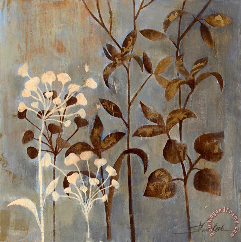 Silvia Vassileva Branches in Dusty Blue II Art Painting