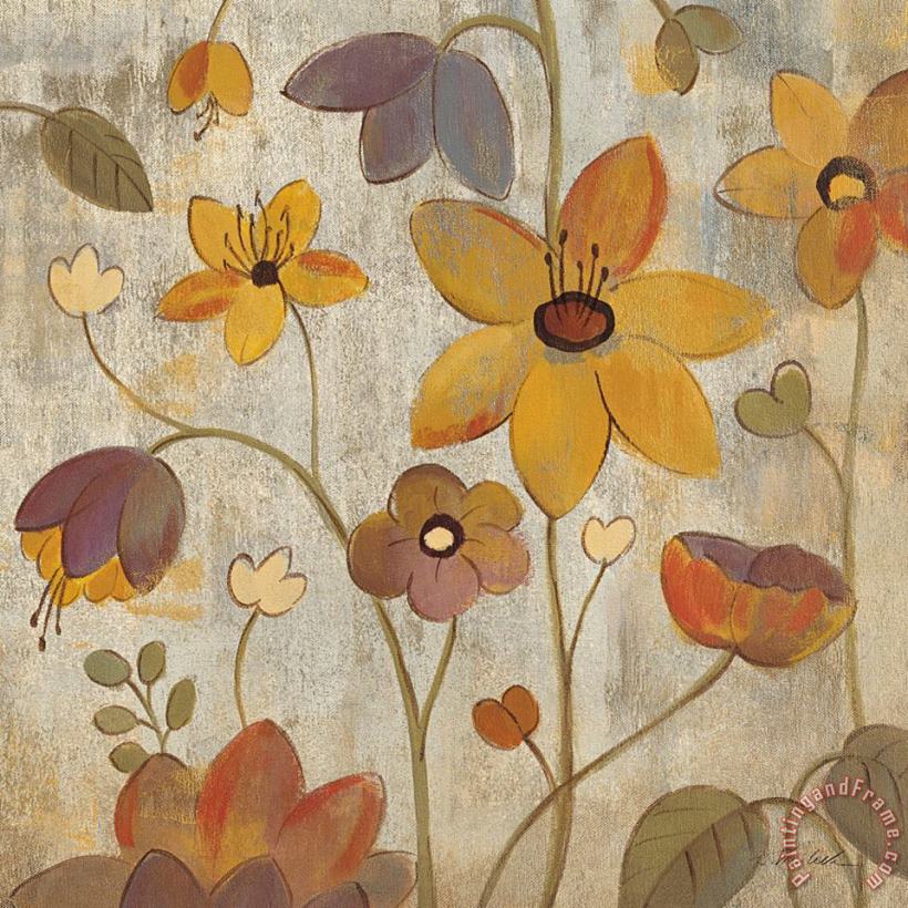 Floral Song III painting - Silvia Vassileva Floral Song III Art Print