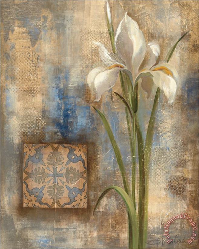 Silvia Vassileva Iris And Tile Art Print