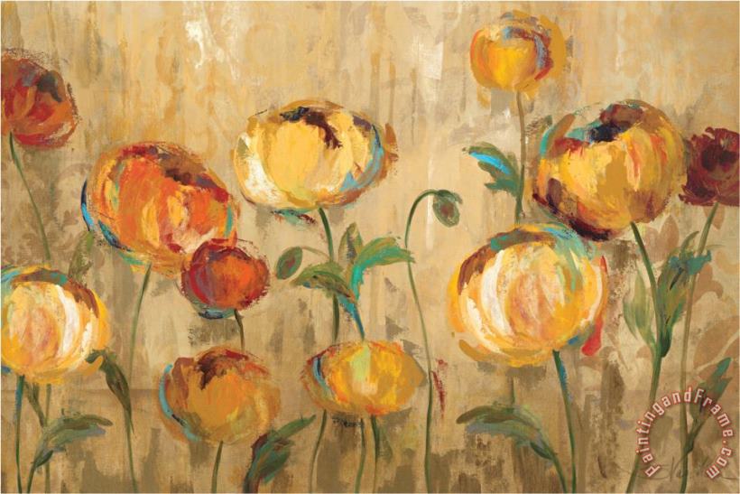 Silvia Vassileva Joyful Ranunculi Art Painting