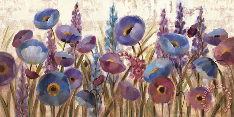 Silvia Vassileva Lupines And Poppies Art Print