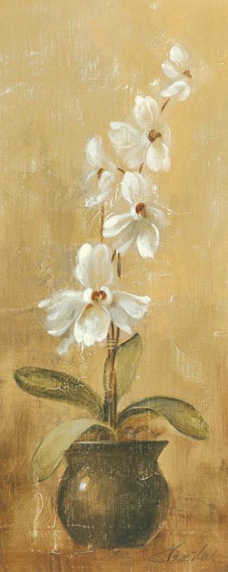 Silvia Vassileva Orchids in Bronze Bowl II Art Painting