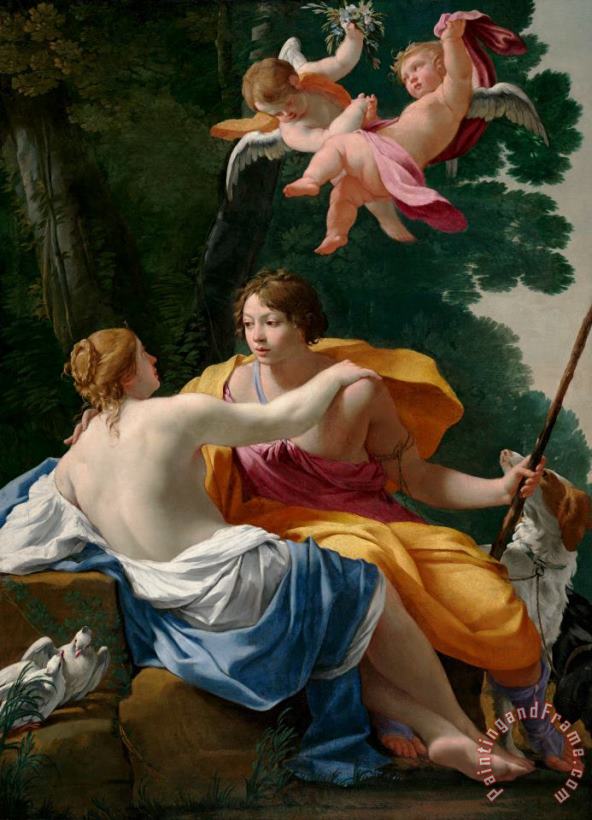 Simon Vouet Venus And Adonis Art Print