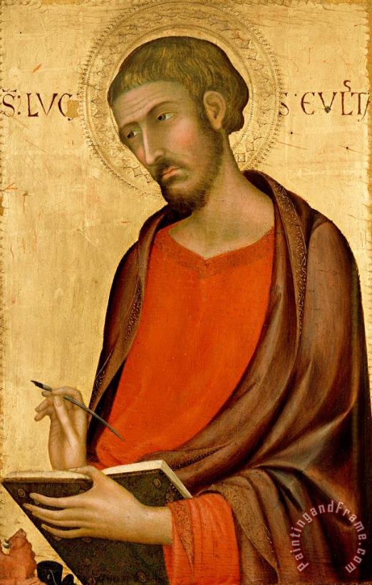 St. Luke painting - Simone Martini St. Luke Art Print