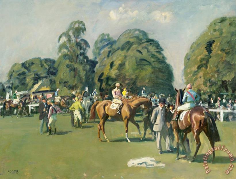 Sir Alfred James Munnings A Park Meeting, The Eclipse Stakes, Sandown Park Art Painting