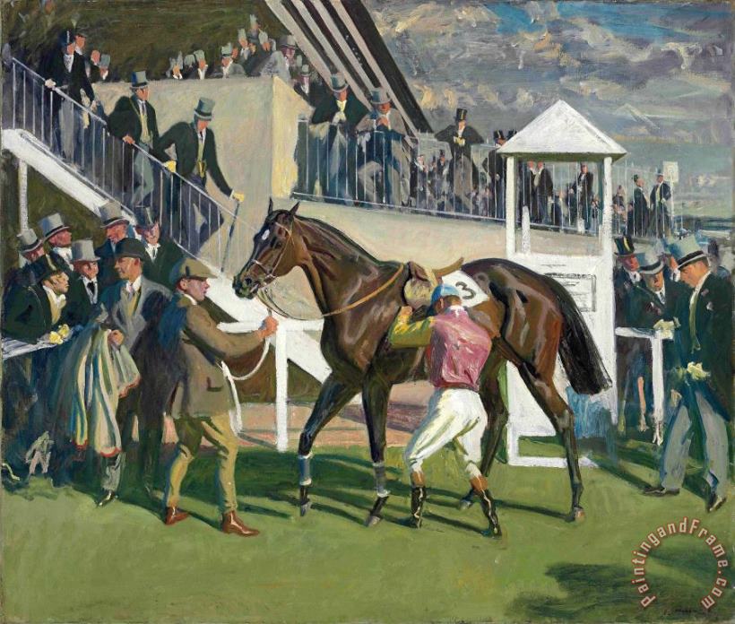 Sir Alfred James Munnings A Winner at Epsom Art Painting