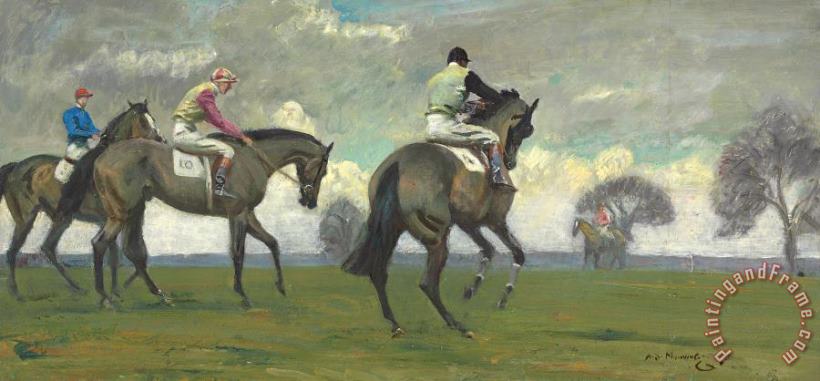 Sir Alfred James Munnings Off to The Start Art Painting