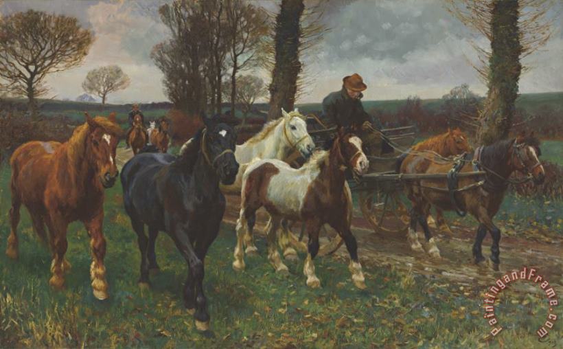 Sir Alfred James Munnings The Vagabonds, 1902 Art Print