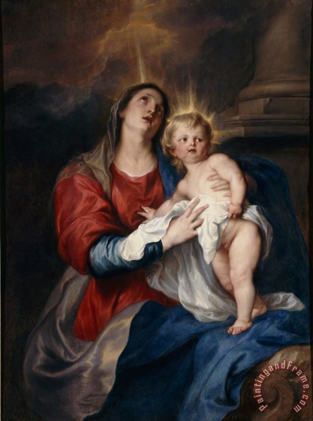 Sir Anthony Van Dyck The Virgin and Child Art Painting