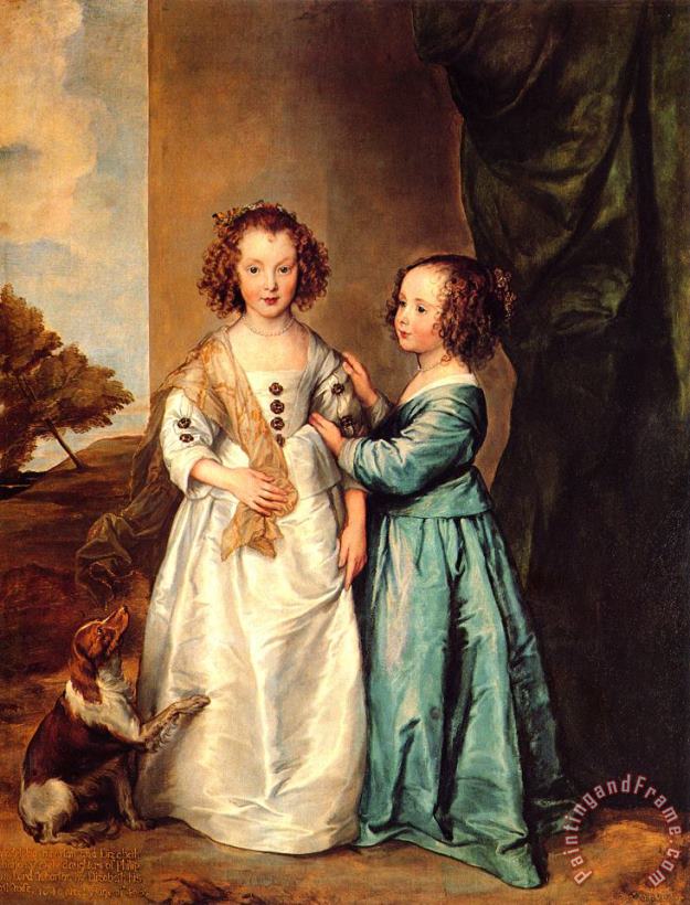 Philadelphia And Elizabeth Wharton painting - Sir Antony Van Dyck Philadelphia And Elizabeth Wharton Art Print