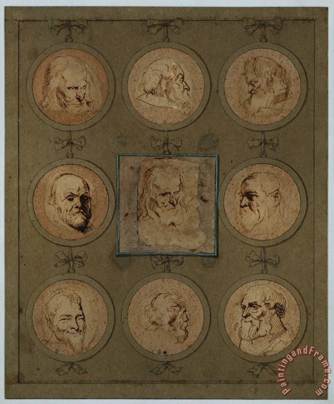 Sheet of Studies painting - Sir Antony Van Dyck Sheet of Studies Art Print