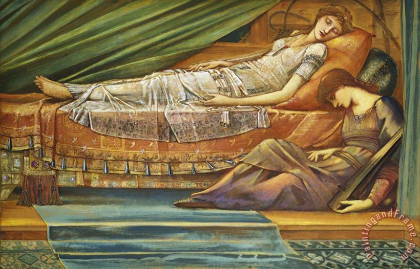 Sir Edward Burne-Jones The Sleeping Princess Art Print