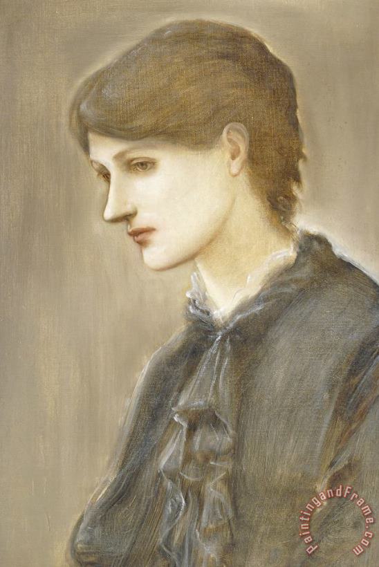 Portrait Of Mrs William J Stillman Nee Marie Spartali painting - Sir Edward Coley Burne-Jones Portrait Of Mrs William J Stillman Nee Marie Spartali Art Print