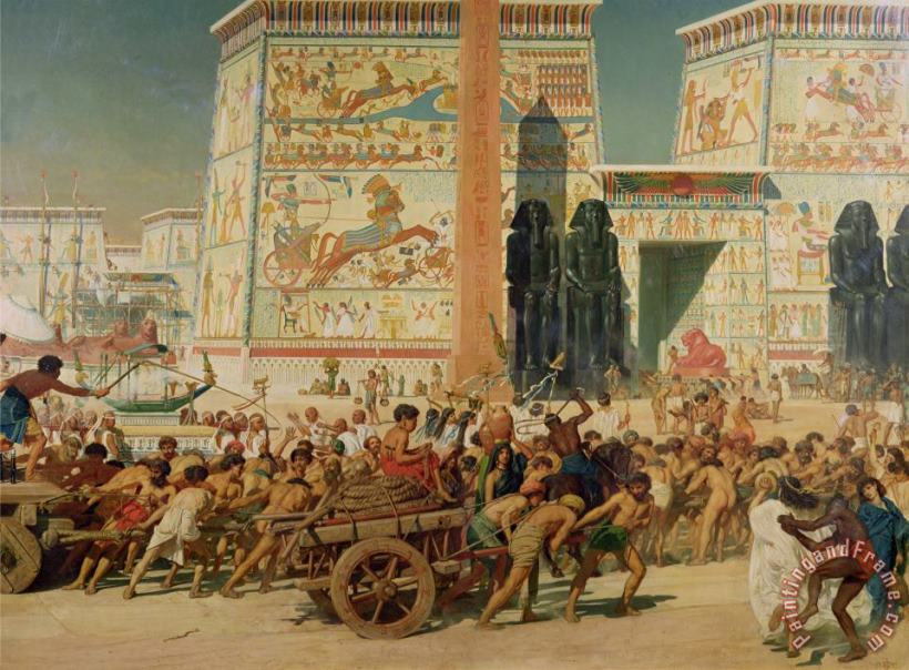 Sir Edward John Poynter Wagons detail from Israel in Egypt Art Painting