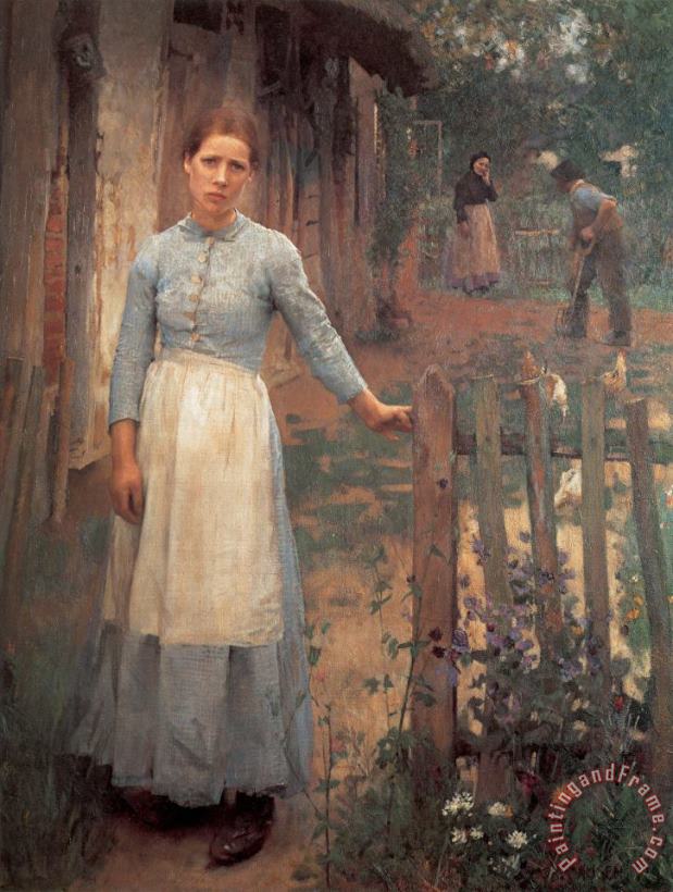 Sir George Clausen The Girl at The Gate Art Painting