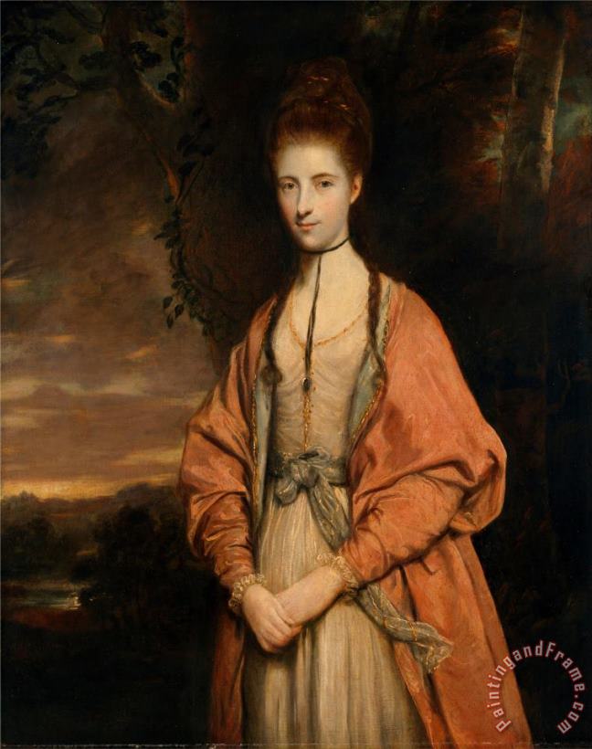 Anne Seymour Damer painting - Sir Joshua Reynolds Anne Seymour Damer Art Print