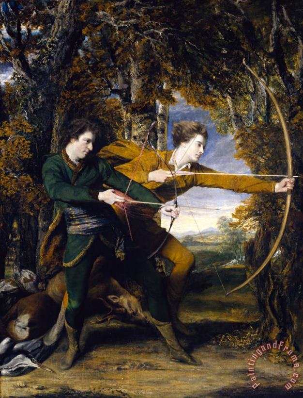 Colonel Acland And Lord Sydney The Archers painting - Sir Joshua Reynolds Colonel Acland And Lord Sydney The Archers Art Print