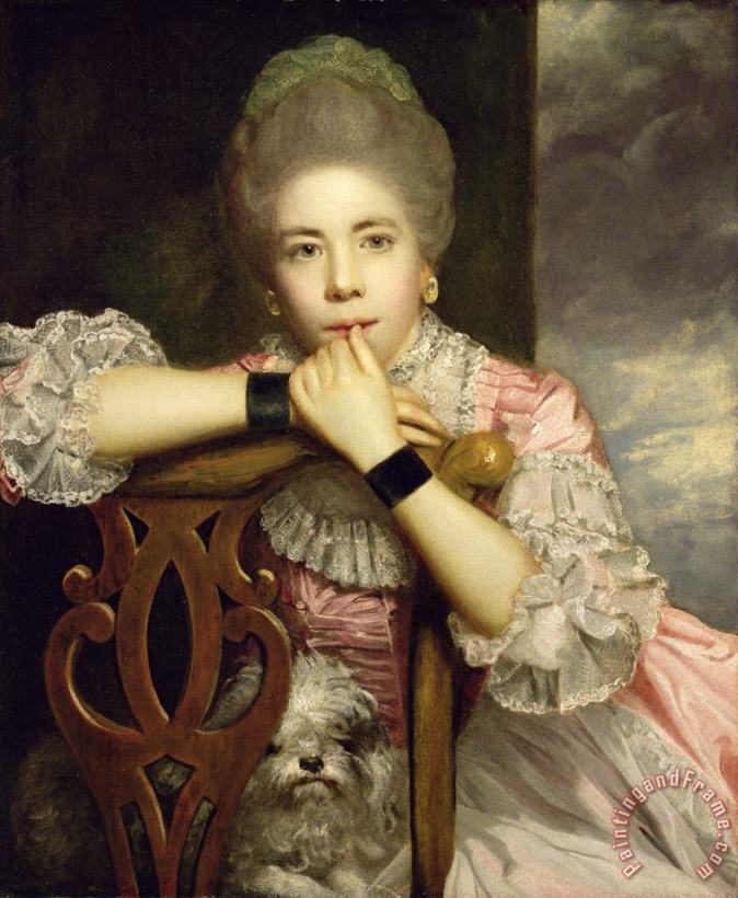 Mrs Abington as Miss Prue in Congreve's 'Love for Love' painting - Sir Joshua Reynolds Mrs Abington as Miss Prue in Congreve's 'Love for Love' Art Print