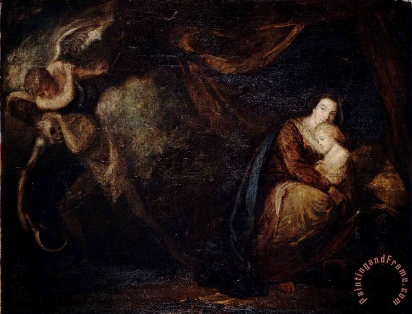 Sir Joshua Reynolds Recovery From Sickness, an Allegory Art Painting