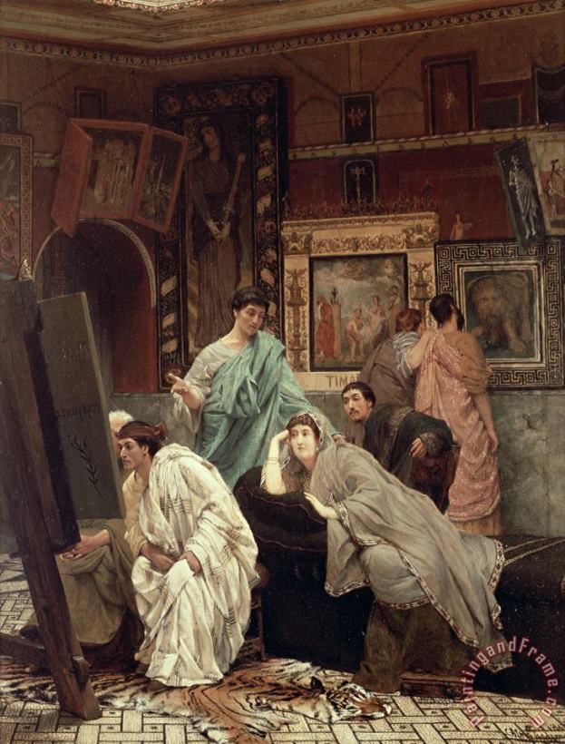 A Collector of Pictures at the Time of Augustus painting - Sir Lawrence Alma-Tadema A Collector of Pictures at the Time of Augustus Art Print