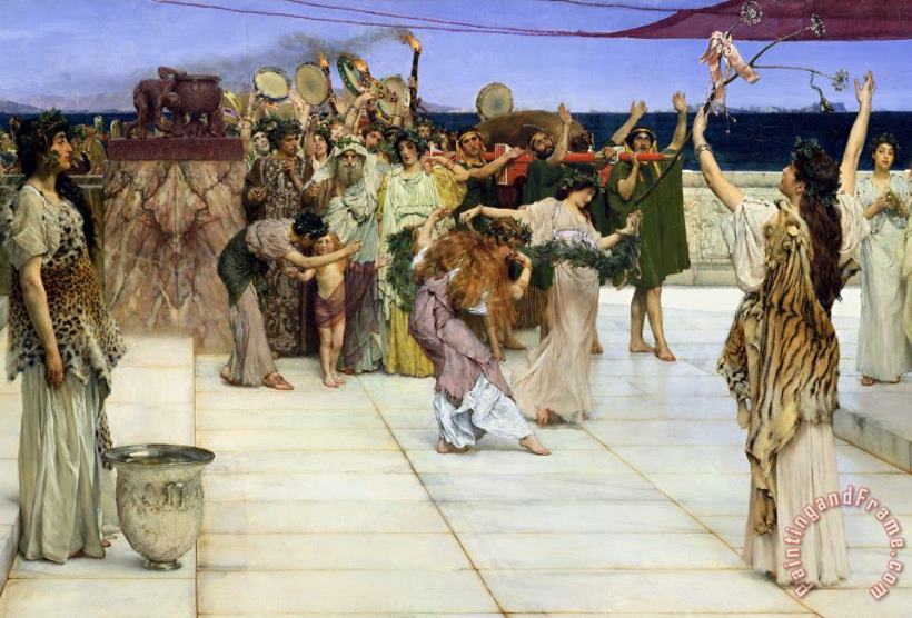 Sir Lawrence Alma-Tadema A Dedication to Bacchus Art Print