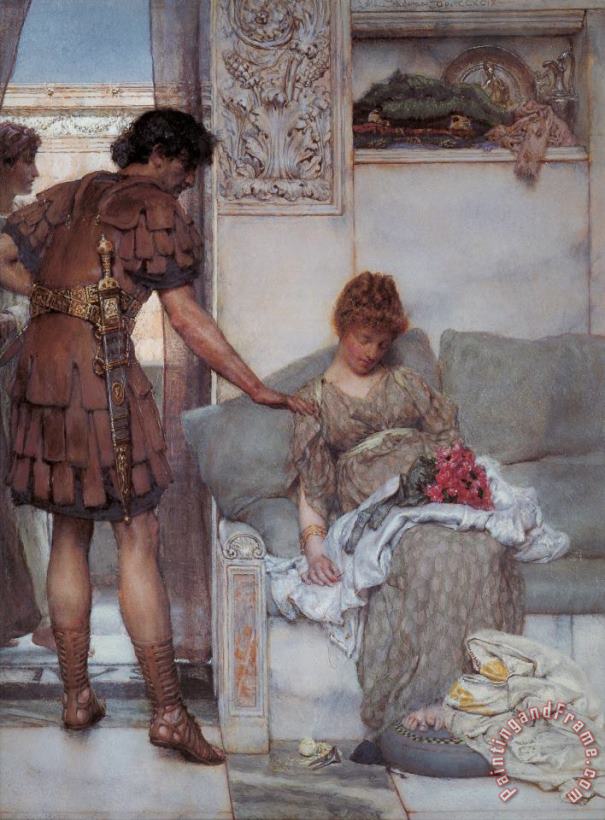 Sir Lawrence Alma-Tadema A Silent Greeting Art Print