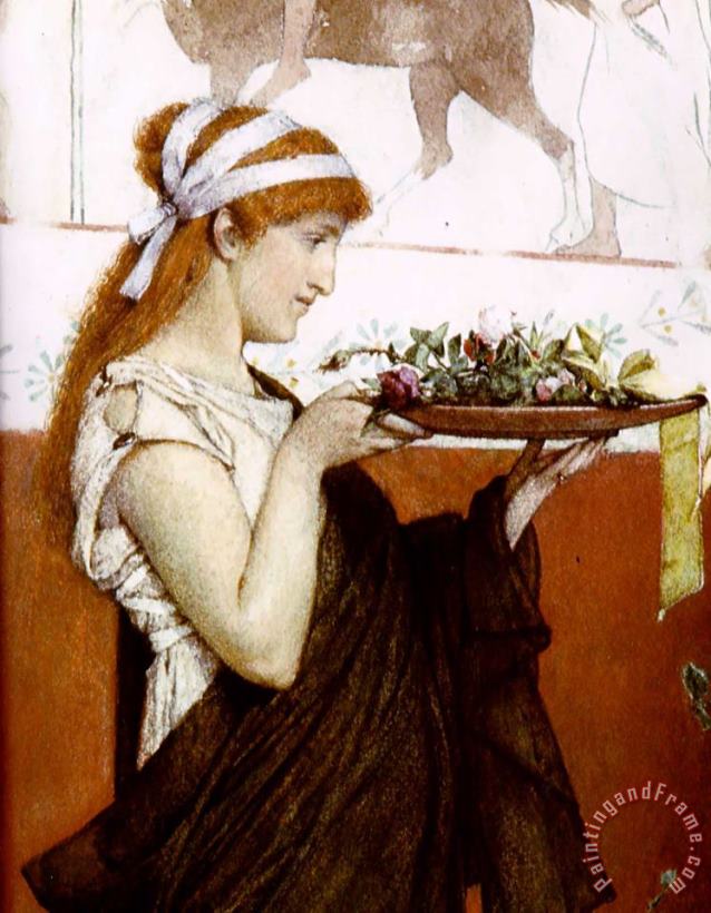 A Votive Offering Detail painting - Sir Lawrence Alma-Tadema A Votive Offering Detail Art Print