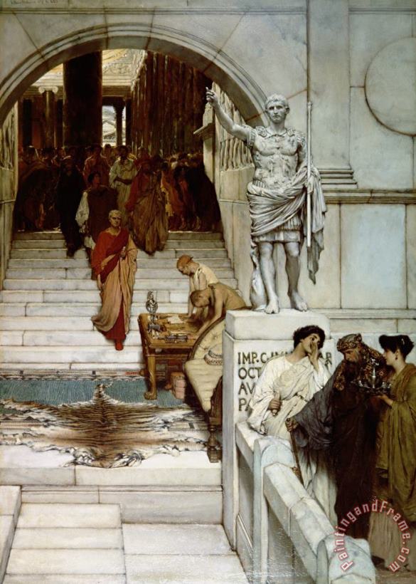 An Audience at Agrippa's painting - Sir Lawrence Alma-Tadema An Audience at Agrippa's Art Print