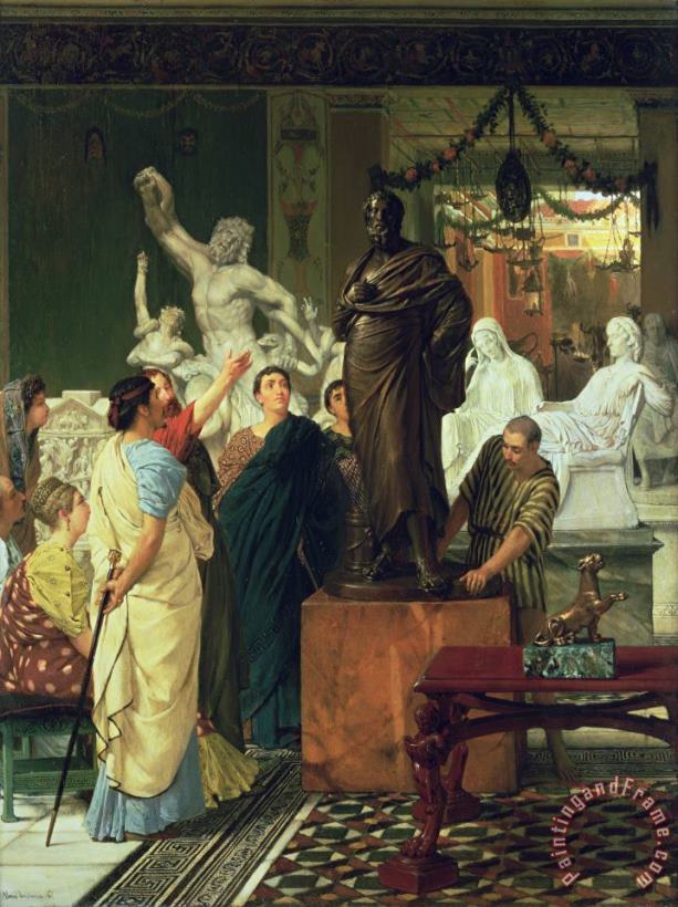 Sir Lawrence Alma-Tadema Dealer in Statues Art Painting