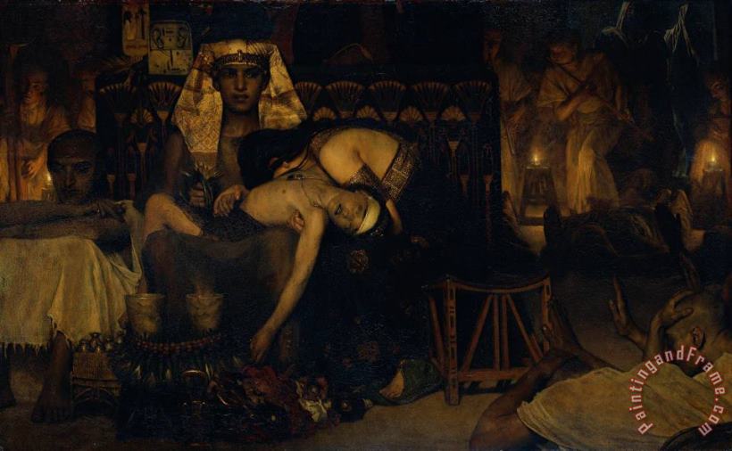 Sir Lawrence Alma-Tadema Death of The Pharaoh's Firstborn Son Art Print
