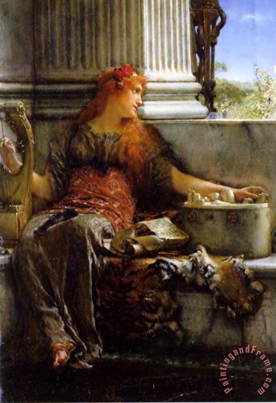 Poetry painting - Sir Lawrence Alma-Tadema Poetry Art Print