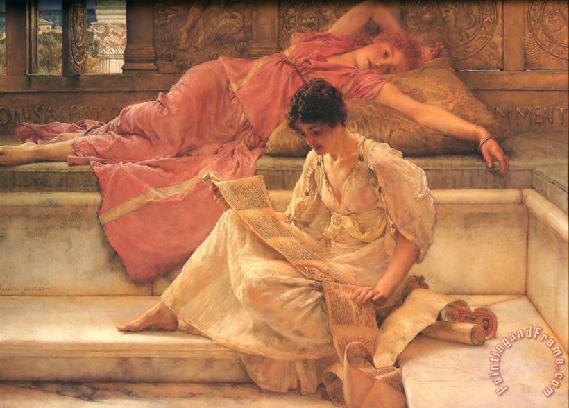 Sir Lawrence Alma-Tadema The Favourite Poet Art Painting