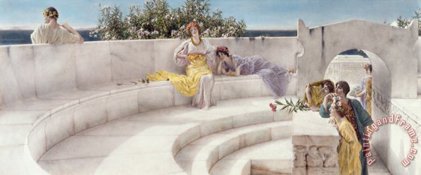 Sir Lawrence Alma-Tadema Under the Roof of Blue Ionian Weather Art Painting