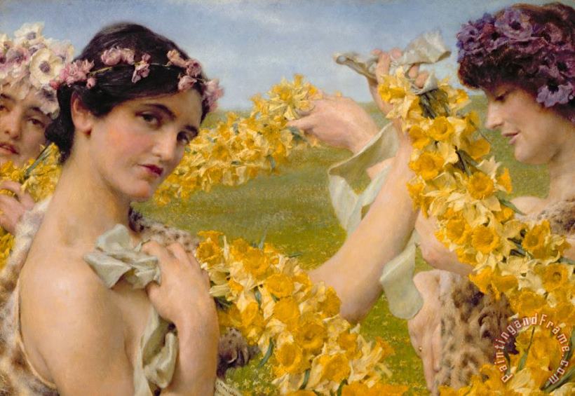Sir Lawrence Alma-Tadema When Flowers Return Art Print