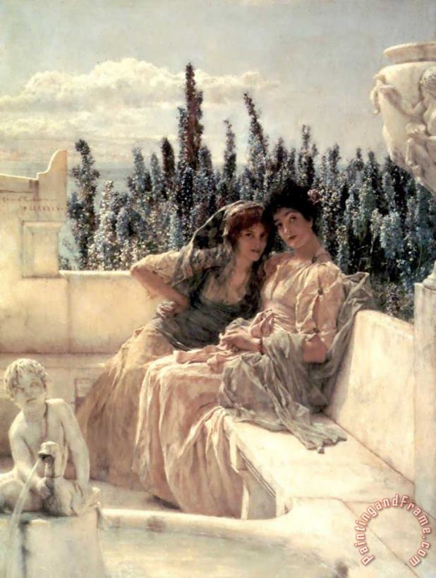 Whispering Noon painting - Sir Lawrence Alma-Tadema Whispering Noon Art Print