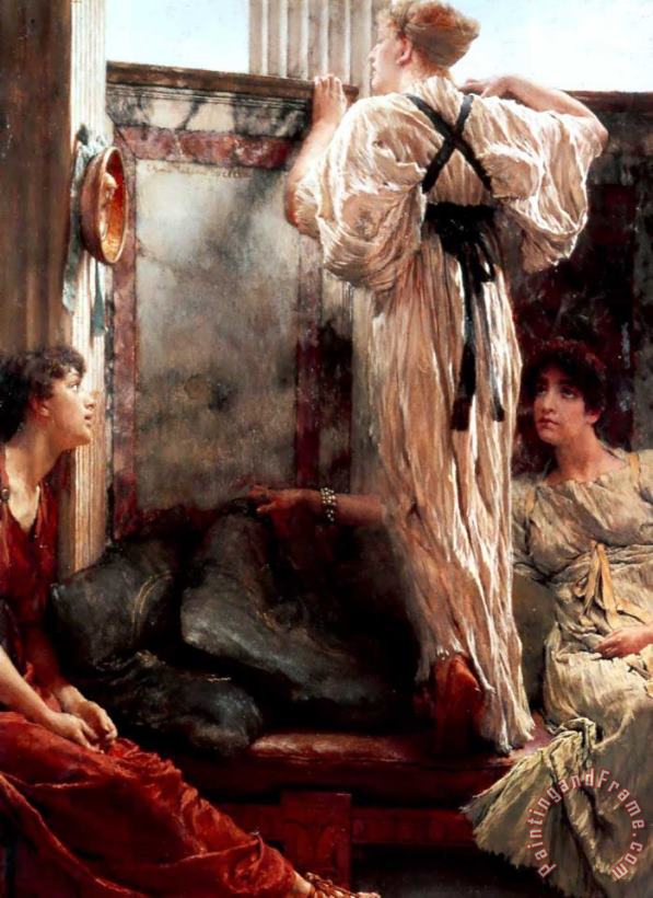 Who Is It painting - Sir Lawrence Alma-Tadema Who Is It Art Print