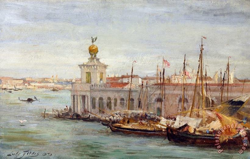 Venice painting - Sir Samuel Luke Fields Venice Art Print