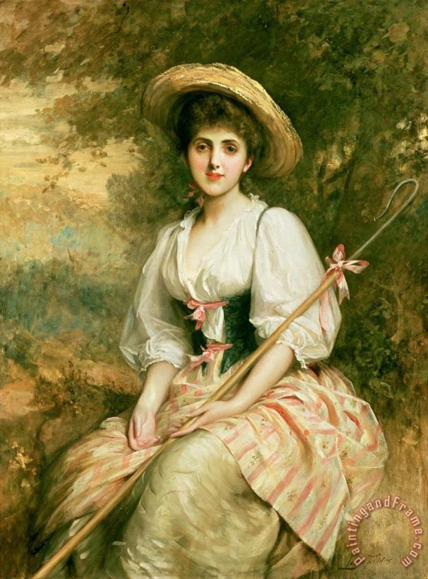 Sir Samuel Luke Fildes The Shepherdess Art Print