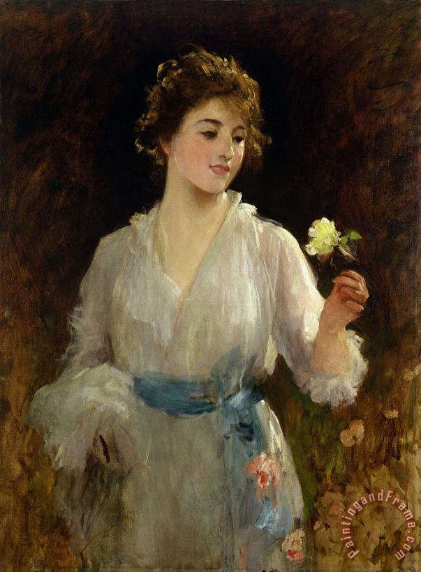 Sir Samuel Luke Fildes The Yellow Rose Art Print