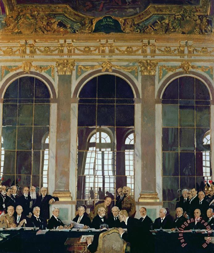 The Treaty of Versailles painting - Sir William Orpen The Treaty of Versailles Art Print