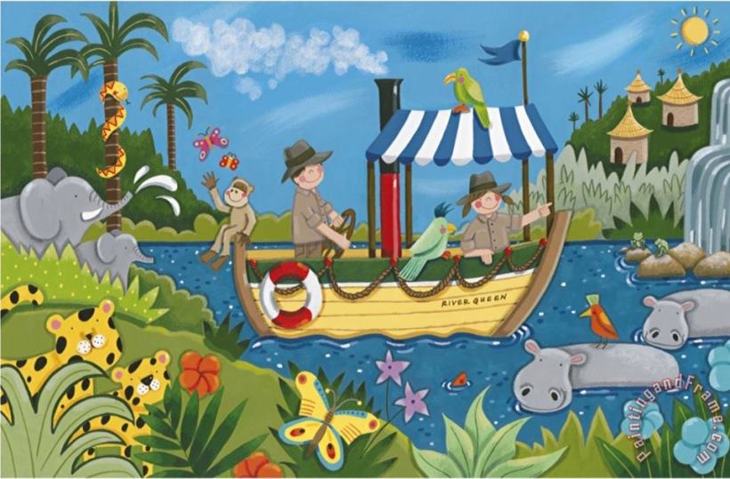 River Adventures painting - Sophie Harding River Adventures Art Print