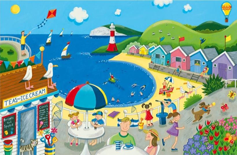 Summertime Bay painting - Sophie Harding Summertime Bay Art Print