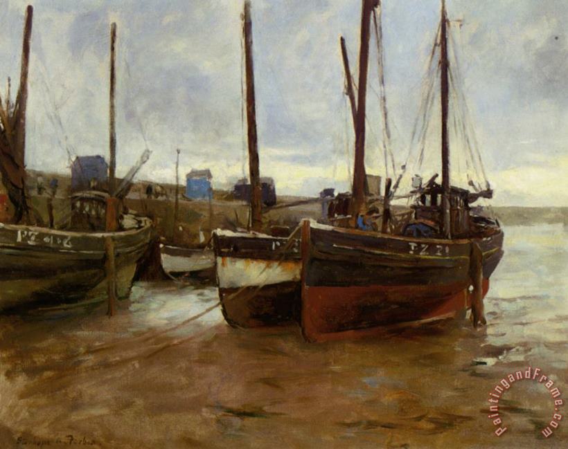Boats at Anchor painting - Stanhope Alexander Forbes Boats at Anchor Art Print