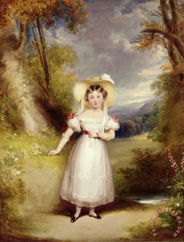 Princess Victoria aged nine painting - Stephen Catterson the Elder Smith Princess Victoria aged nine Art Print