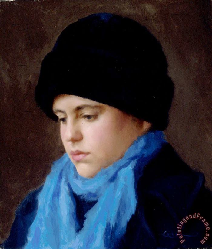Russian Girl painting - Steven J Levin Russian Girl Art Print