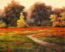 T. C. Chiu - Poppy Meadows I painting