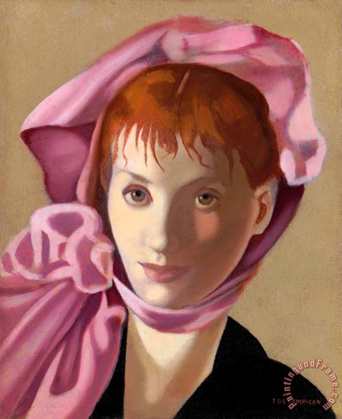 Portrait D'une Jeune Fille Rousse, 1939 painting - tamara de lempicka Portrait D'une Jeune Fille Rousse, 1939 Art Print